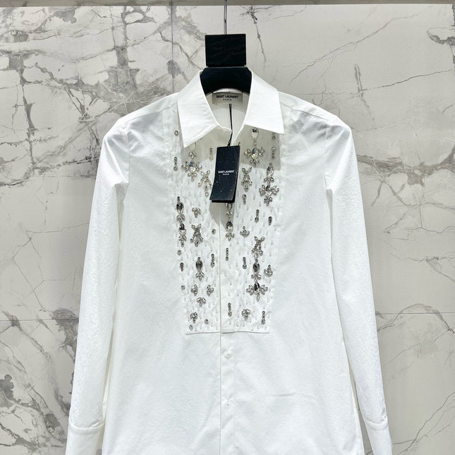 YSL 25S EMBELLISHED SHIRT STYLE 158