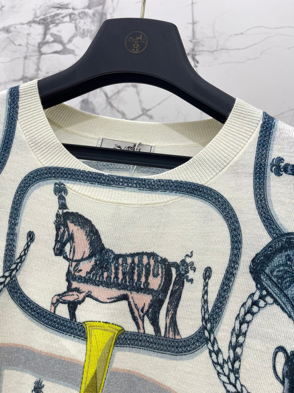 HERMES 26S SHORT SLEEVED KNIT TOP 532