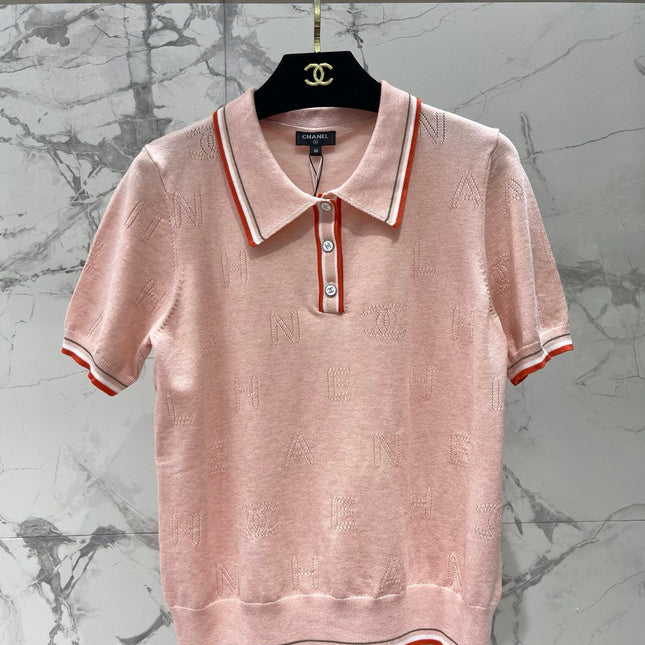 CHANEL 26S SHORT-SLEEVE KNIT POLO STYLE 1179