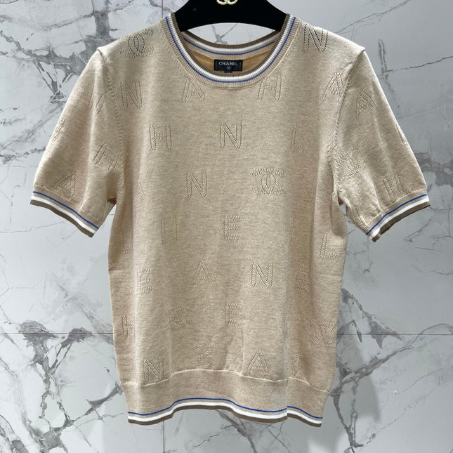 CHANEL 26S SHORT-SLEEVED KNIT SHIRT STYLE 1163