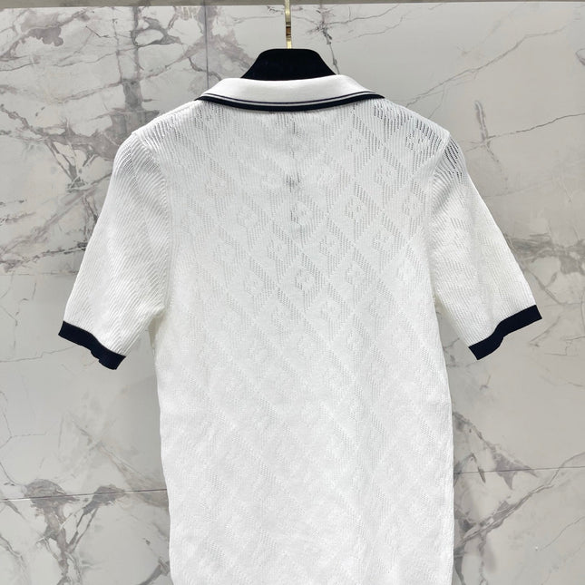 CHANEL 26S SHORT-SLEEVE KNIT POLO STYLE 1177