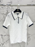 CHANEL 26S SHORT-SLEEVE KNIT POLO STYLE 1177