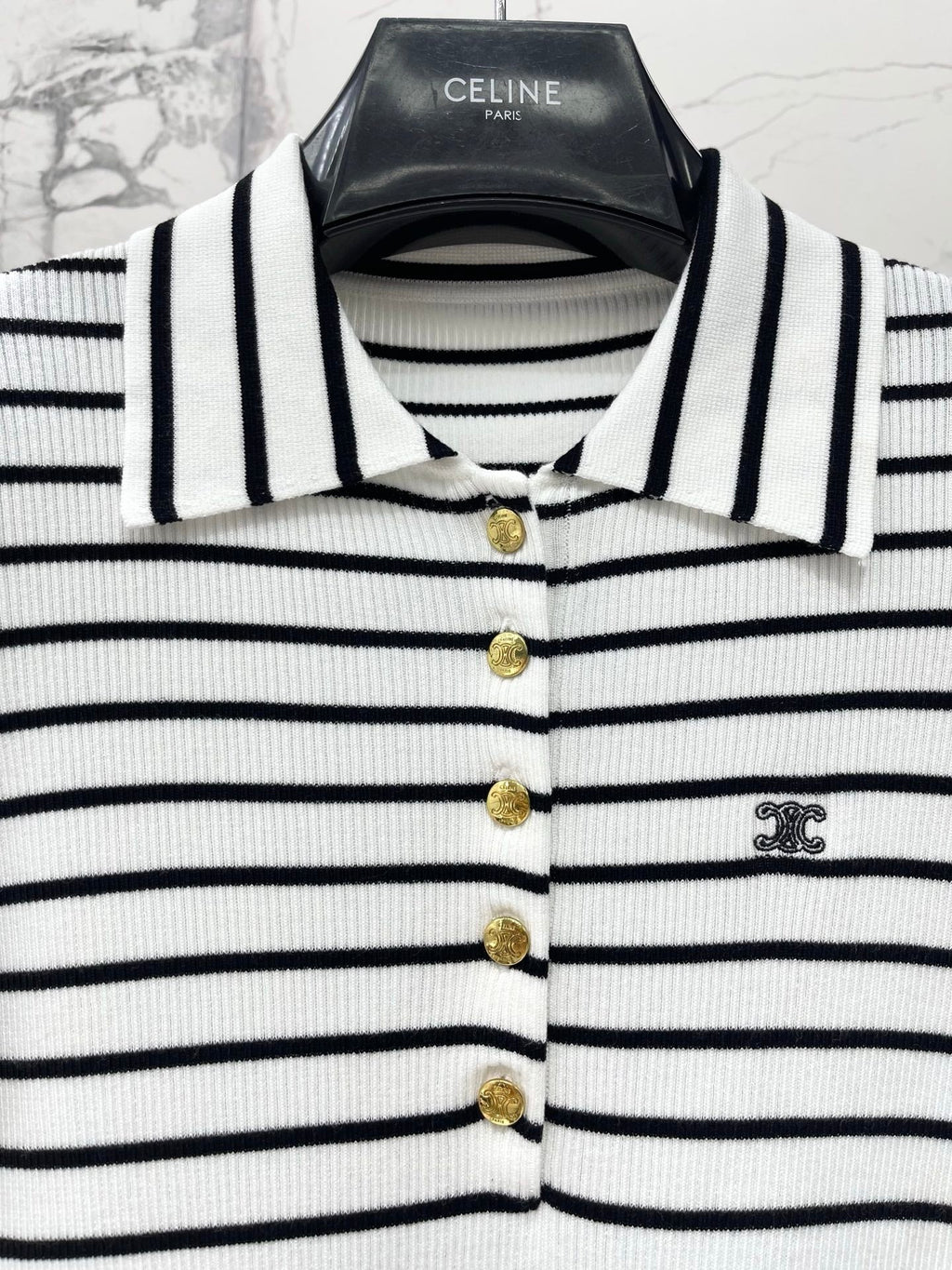 CELINE 26S SHORT SLEEVE KNIT SHIRT 303
