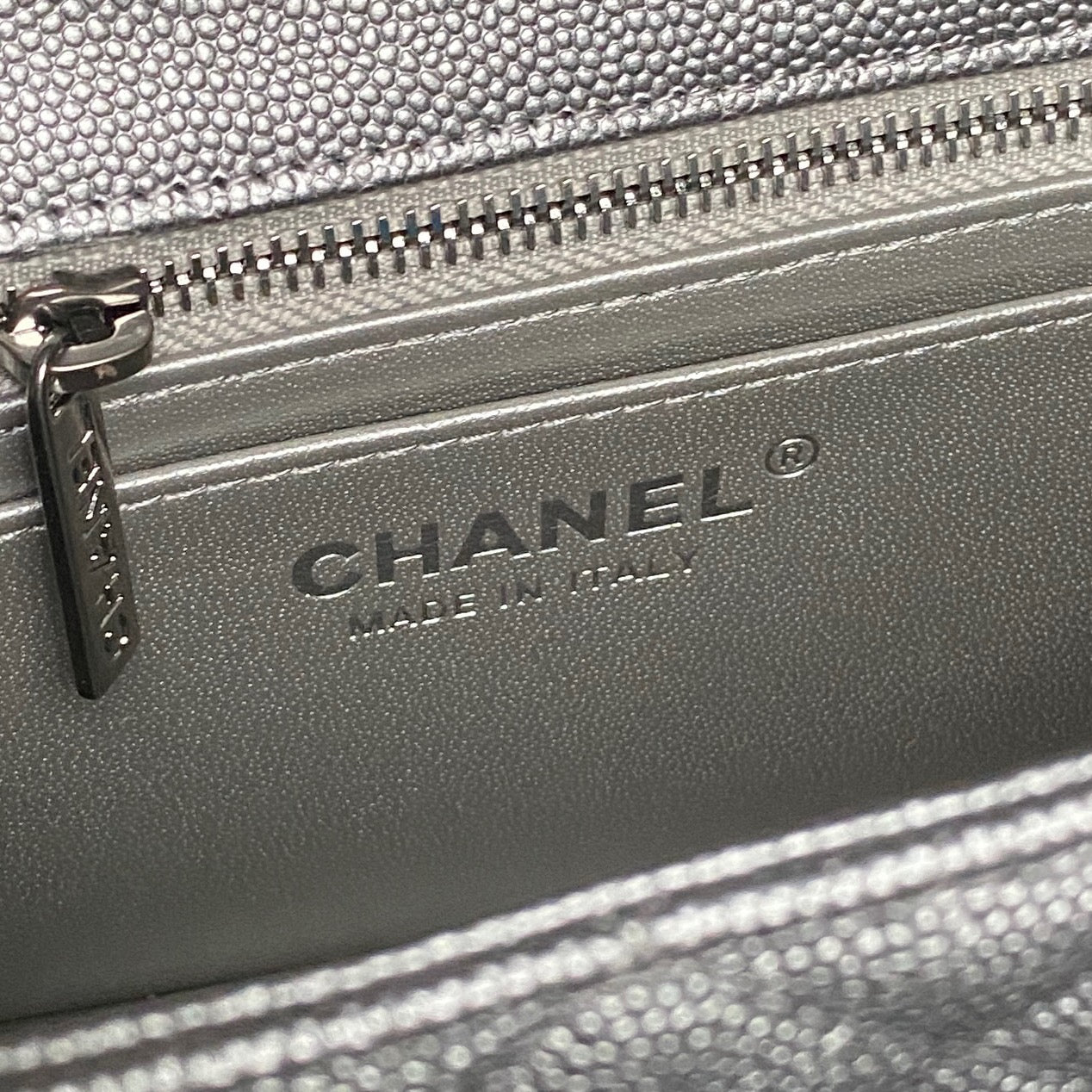 CHANEL 25S FLAP BAG 20 IN DARK GRAY CALFSKIN