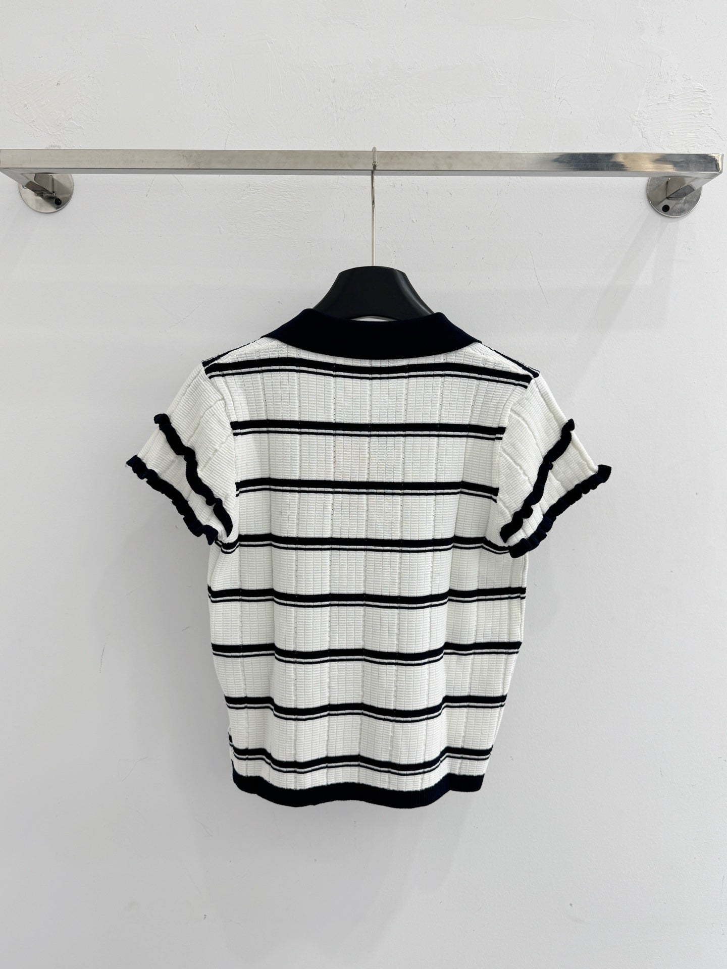 MIUMIU 26S SHORT-SLEEVED KNIT POLO SHIRT STYLE 1093