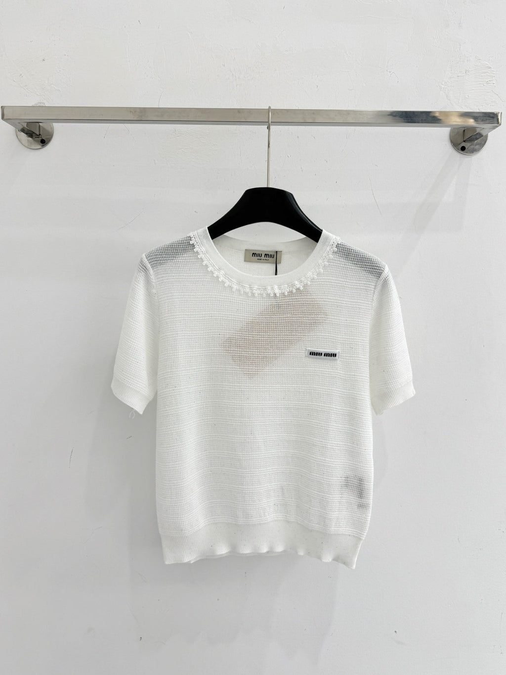 MIUMIU 26S SHORT-SLEEVED SWEATER STYLE 1063