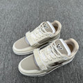 LV TRAINER WHITE MIX GREY MONOGRAM CALFSKIN