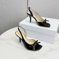 DIOR 26S HIGH-HEEL BACK-STRAP SHOES IN BLACK CALFSKIN