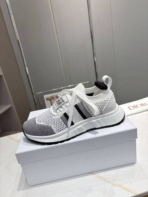CD RUN SNEAKER 25S IN BLACK AND WHITE MESH FABRIC TWO-TONE SOLE