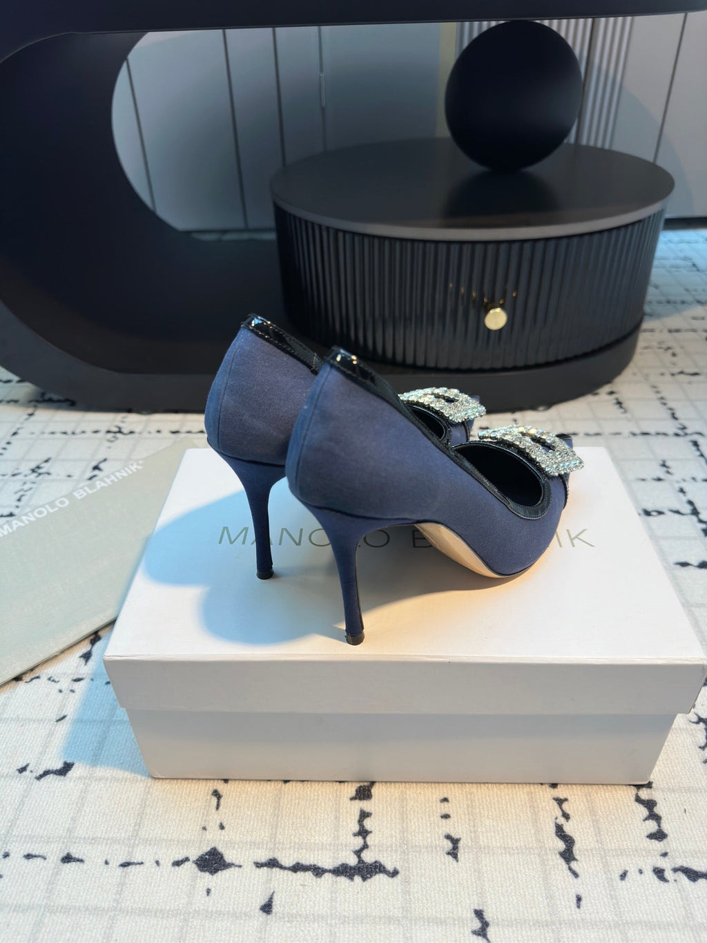 HANGISI 100 MM IN AEGEAN BLUE SUEDE