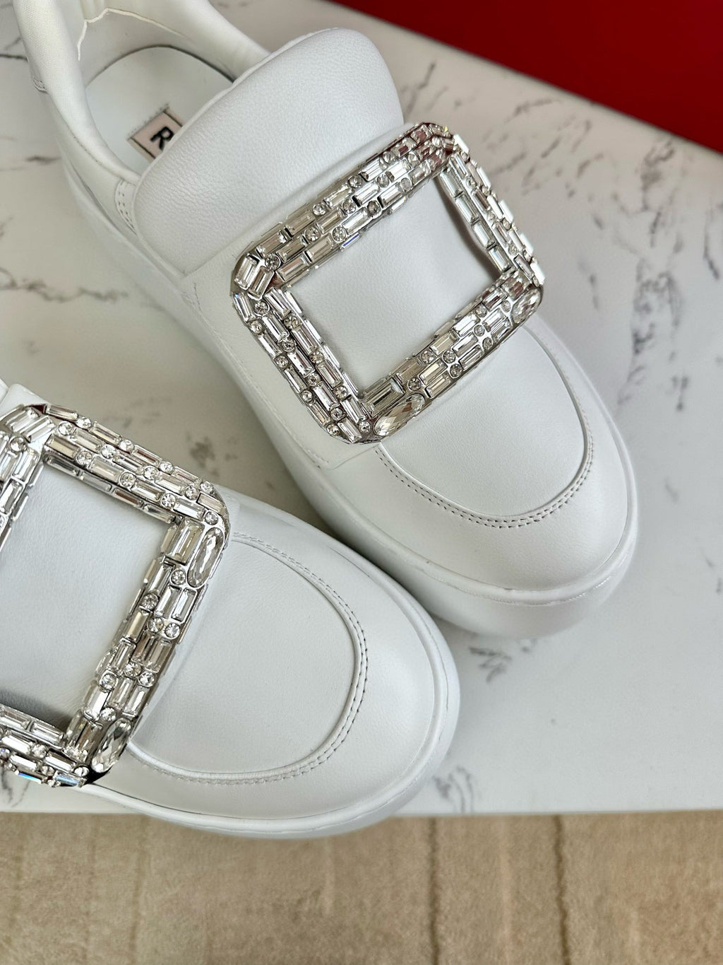 VIV' UP SNEAKERS IN WHITE CALFSKIN