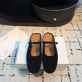 THE ROW 26S MARY JANE MULES 20MM IN BLACK SUEDE