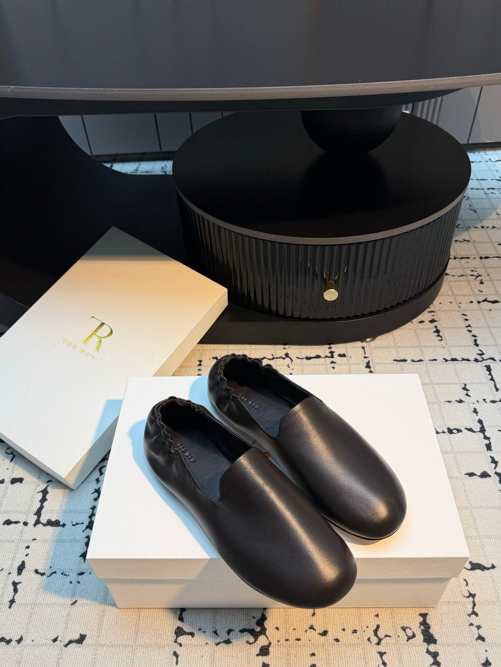 THE ROW 26S LOAFERS IN DARK BROWN CALFSKIN