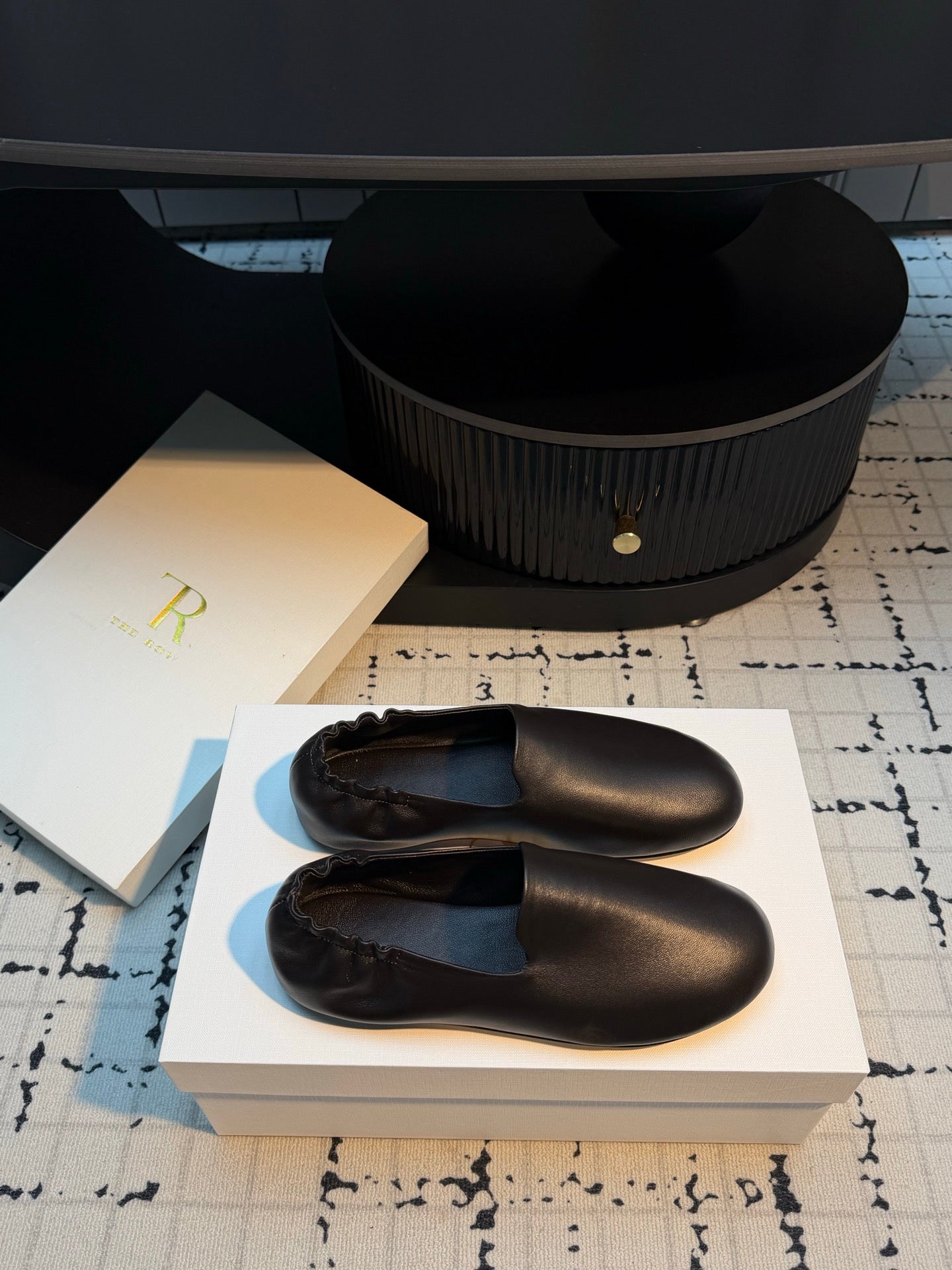 THE ROW 26S LOAFERS IN DARK BROWN CALFSKIN