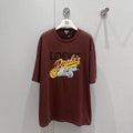 Loewe 25 Round Neck Short-sleeved T-shirt Brown Polyester Fiber 218147