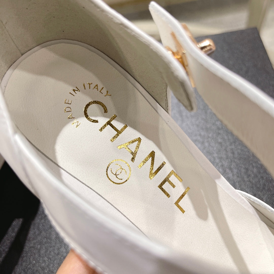 cc ballet 6cm white black wedge heel