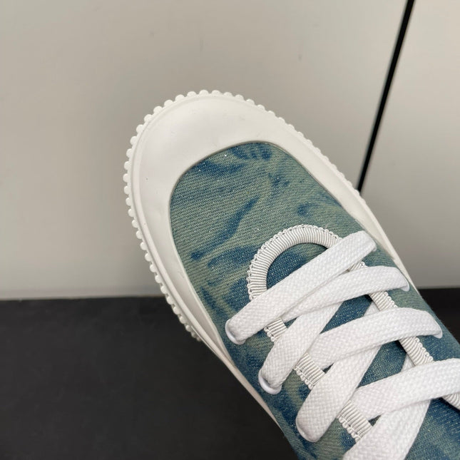 LP CLASSIC BISCUIT SNEAKER SAPPHIRE CALFSKIN