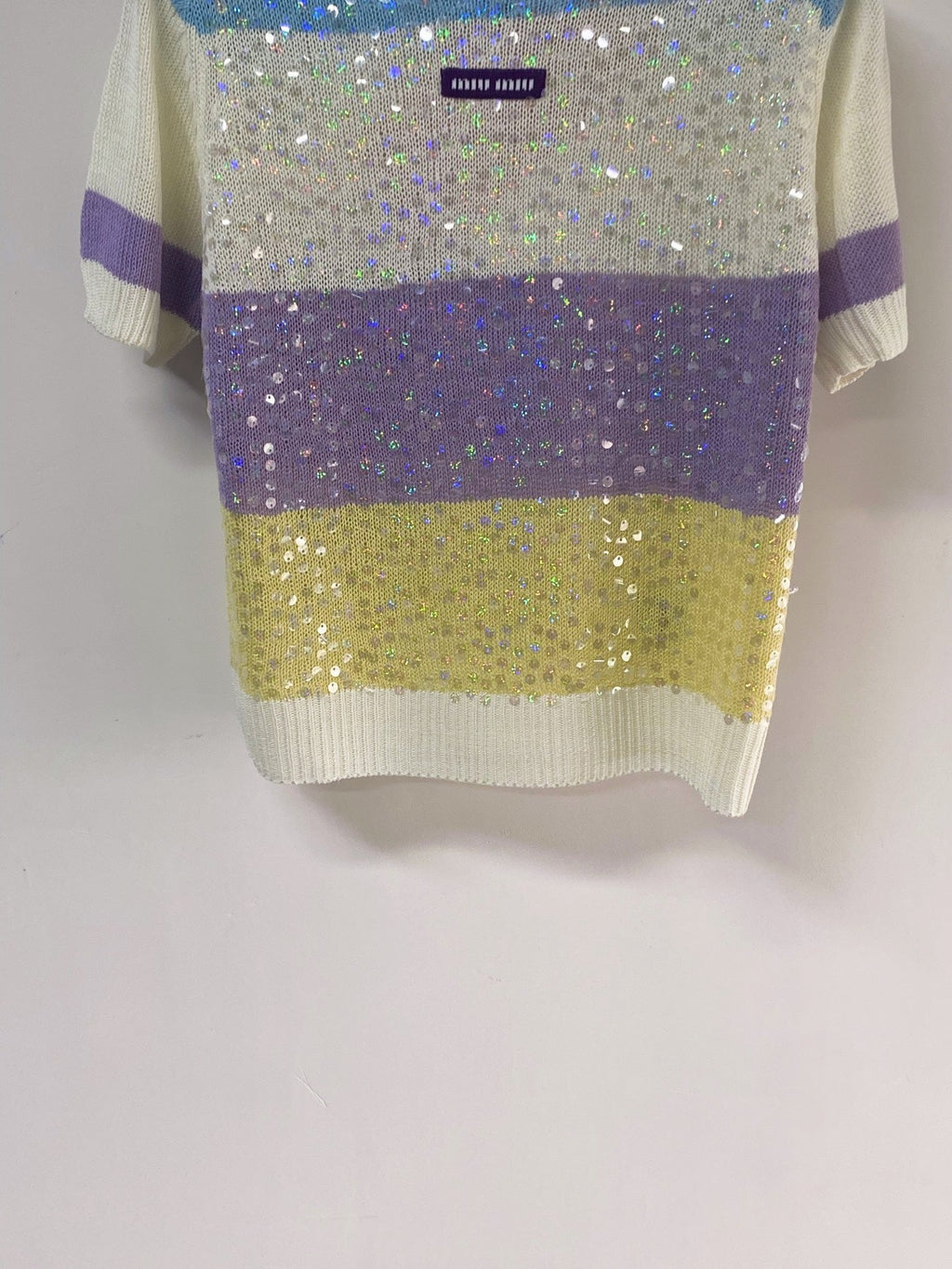 MIUMIU 26S SHORT-SLEEVED SWEATER STYLE 1128