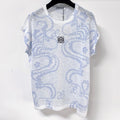 LOEWE 26S SHORT SLEEVE PRINTED KNIT TOP 519