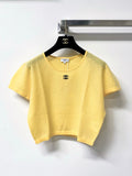 CHANEL 26S CROPPED SHORT-SLEEVED KNIT TOP STYLE 1224