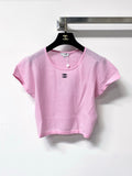 CHANEL 26S CROPPED SHORT-SLEEVED KNIT TOP STYLE 1223