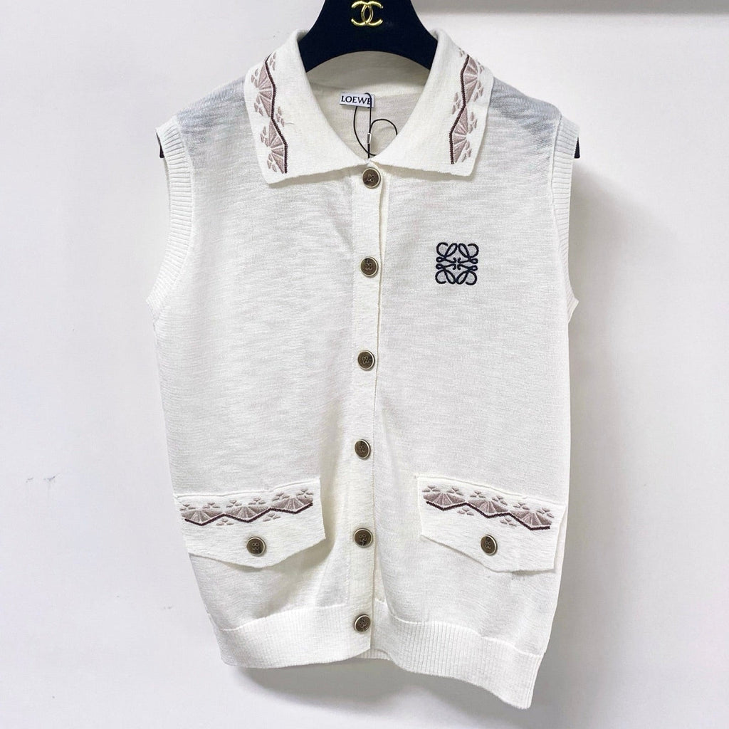 LOEWE 26S SLEEVELESS POLO SHIRT 399