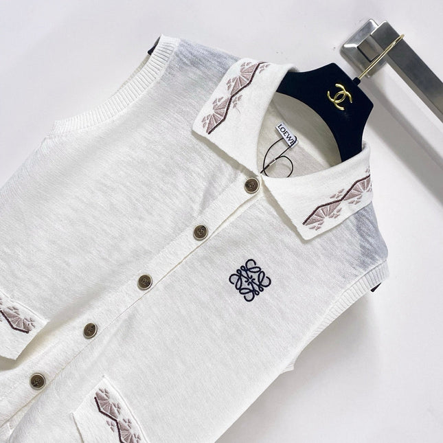 LOEWE 26S SLEEVELESS POLO SHIRT 399