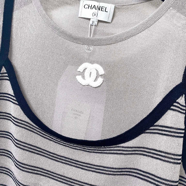 CHANEL 26S SHORT-SLEEVED KNIT SHIRT STYLE 1181