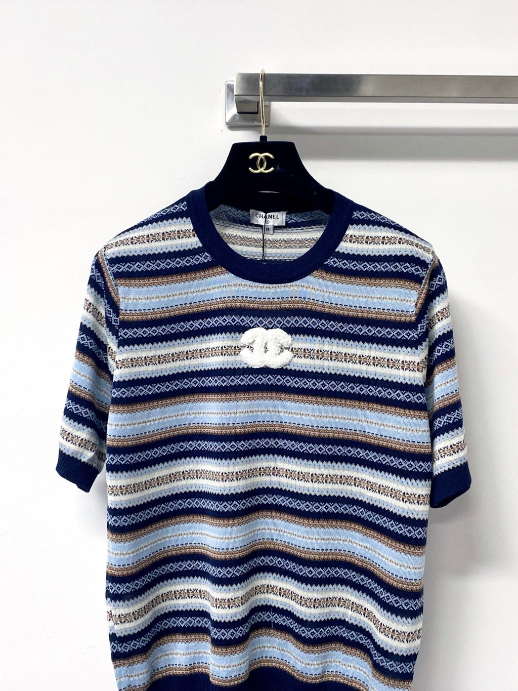 CHANEL 26S SHORT-SLEEVED KNIT SHIRT STYLE 1182