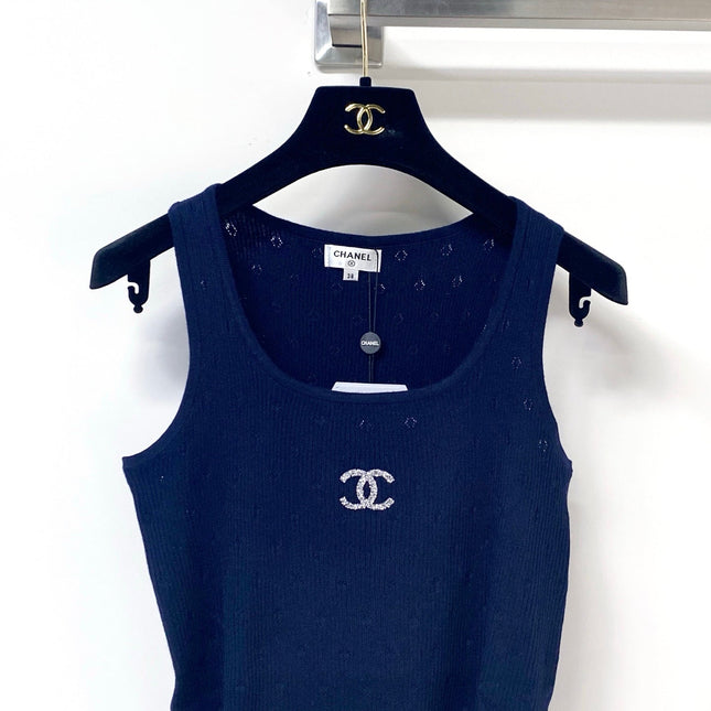 CHANEL 26S KNITTED SLEEVELESS TOP STYLE 1175