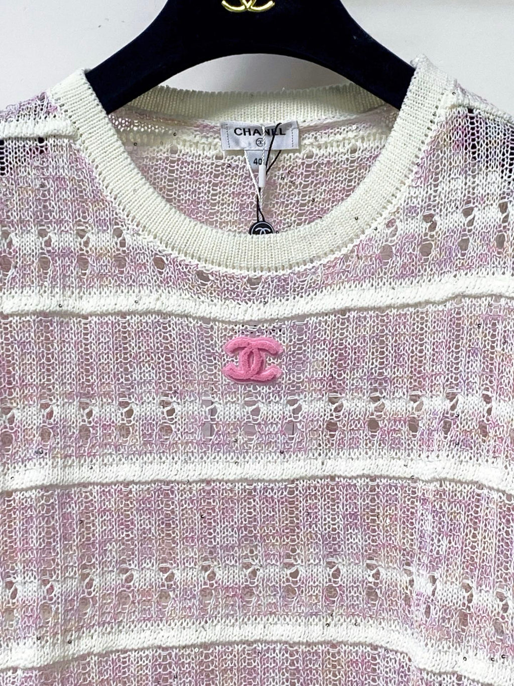CHANEL 26S SHORT-SLEEVE KNIT TOP STYLE 1144