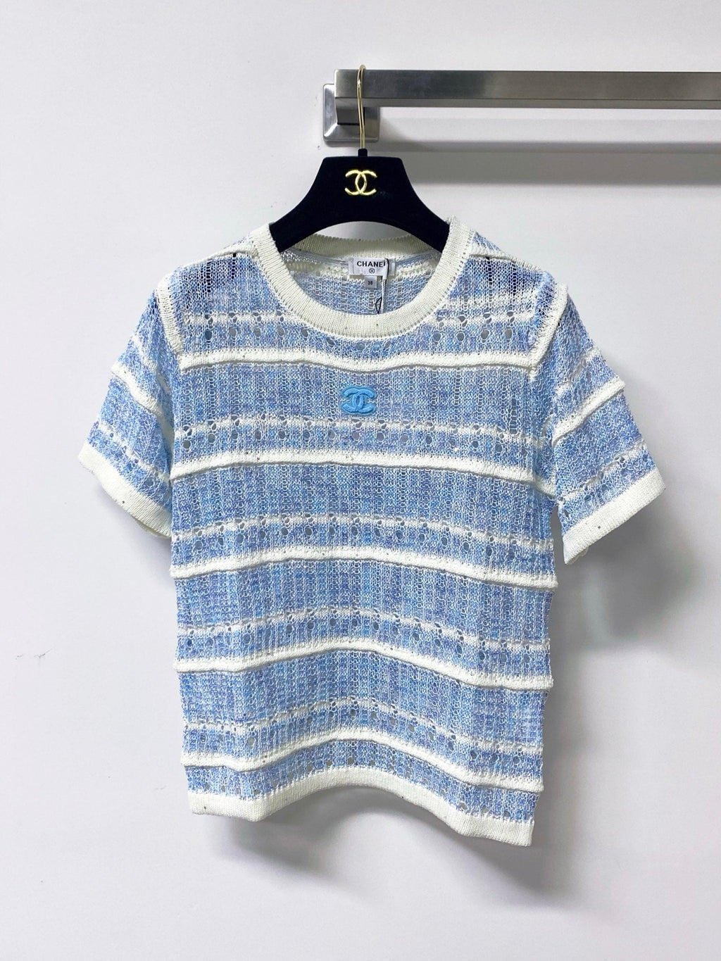CHANEL 26S SHORT-SLEEVE KNIT TOP STYLE 1143