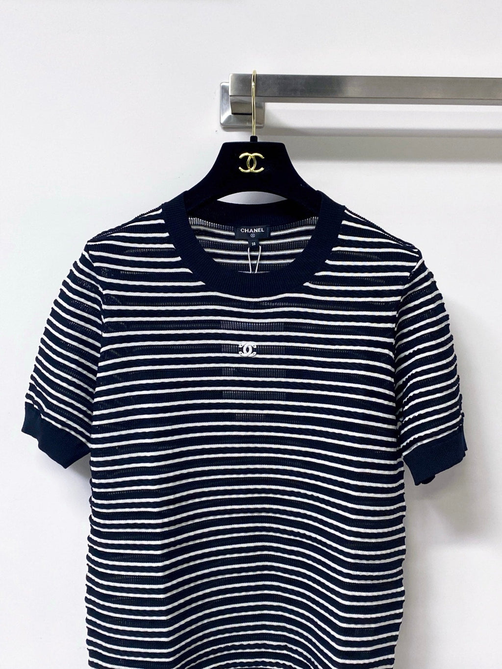 CHANEL 26S SHORT-SLEEVE KNIT TOP STYLE 1146