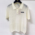 MIUMIU 26S KNIT SHORT SLEEVE POLO SHIRT 1219