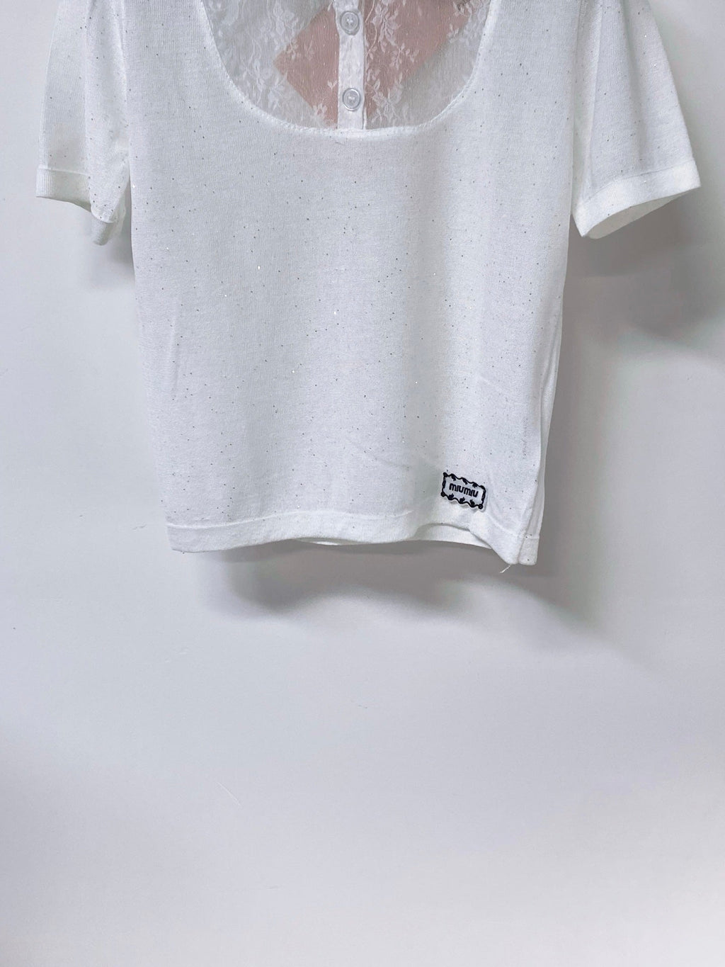 MIUMIU 26S RUFFLED COLLAR POLO SHIRT 1153