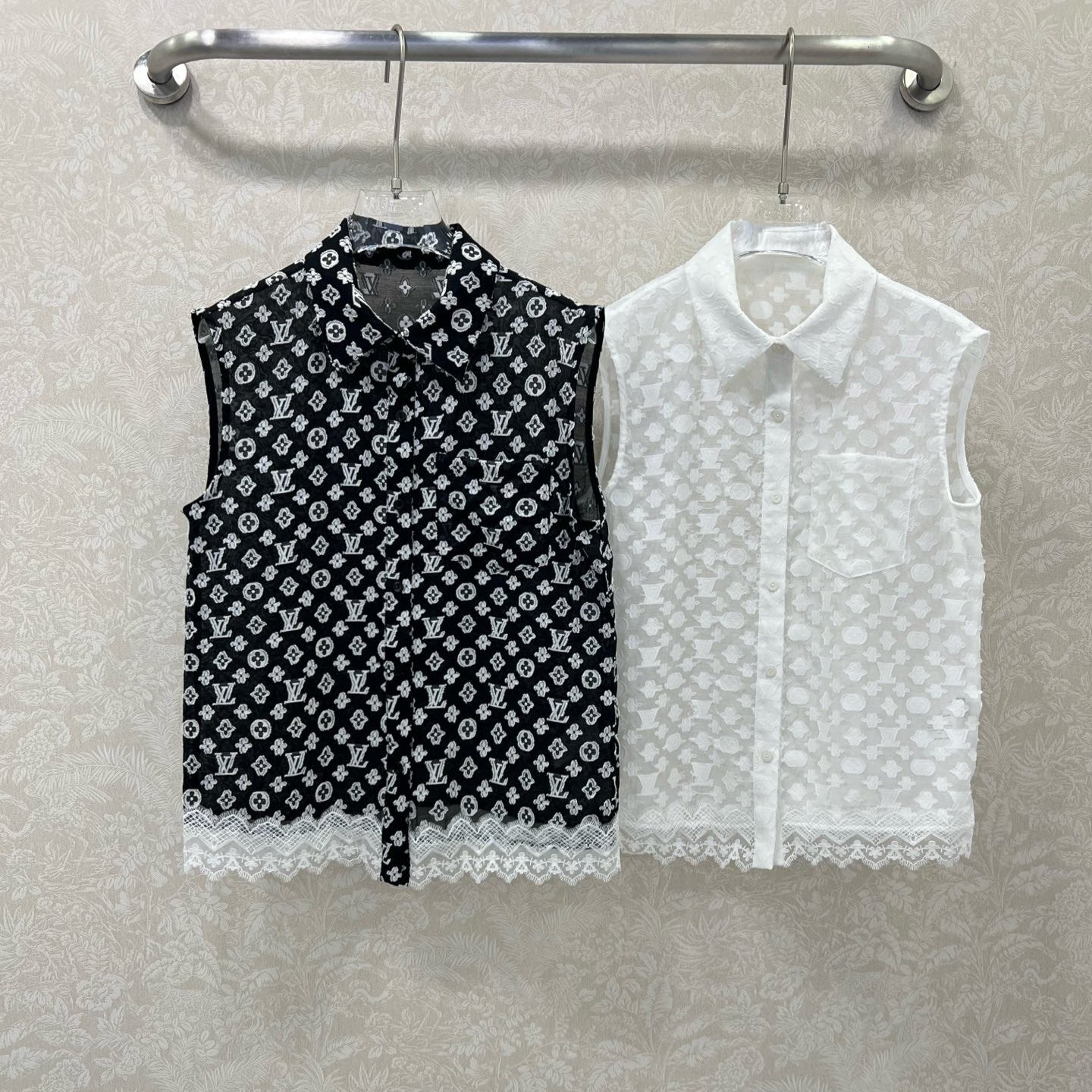LV SLEEVELESS TOP WITH SCALLOPED LACE HEM 263195