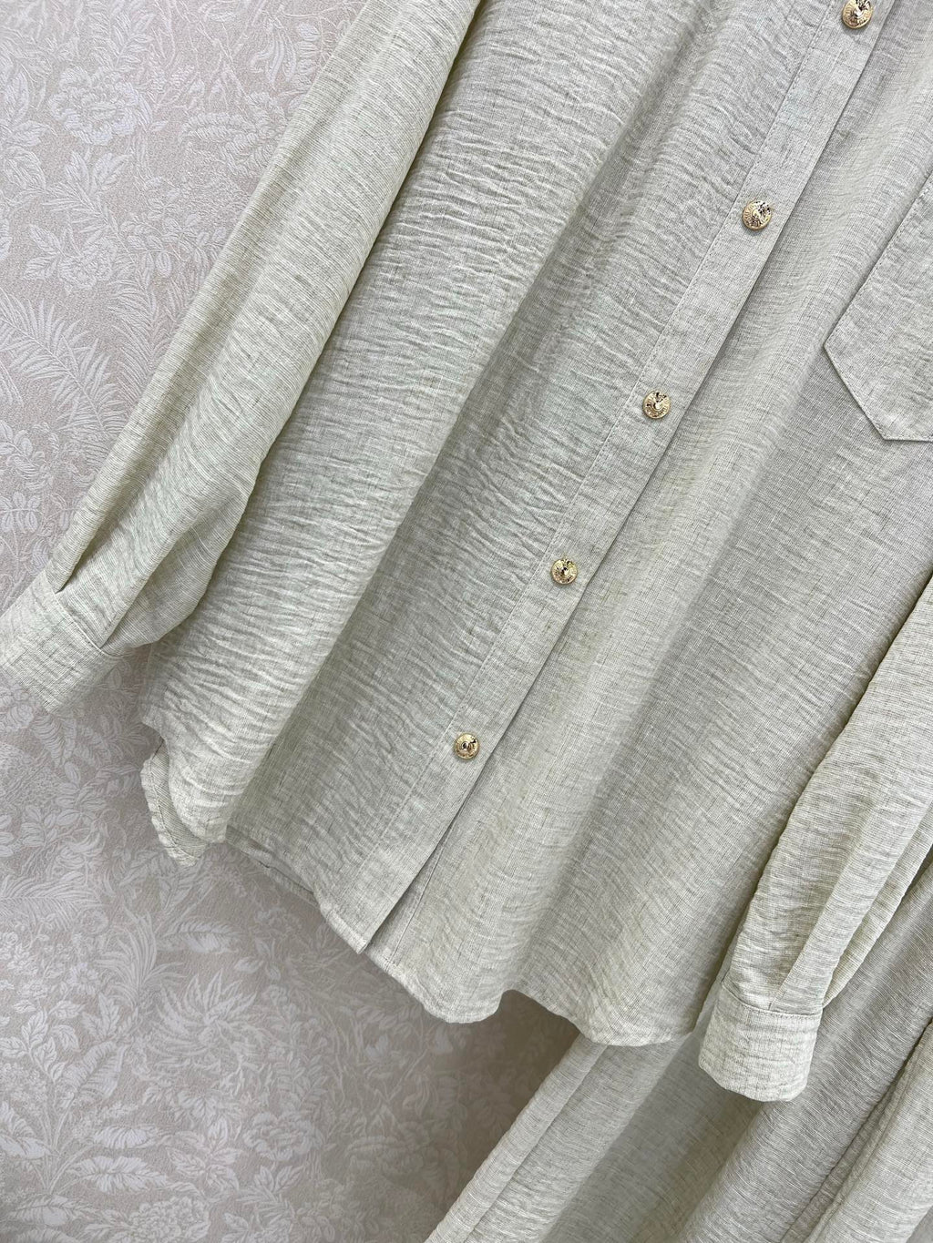 CHANEL SHIRT AND WIDE-LEG TROUSERS SET STYLE 33