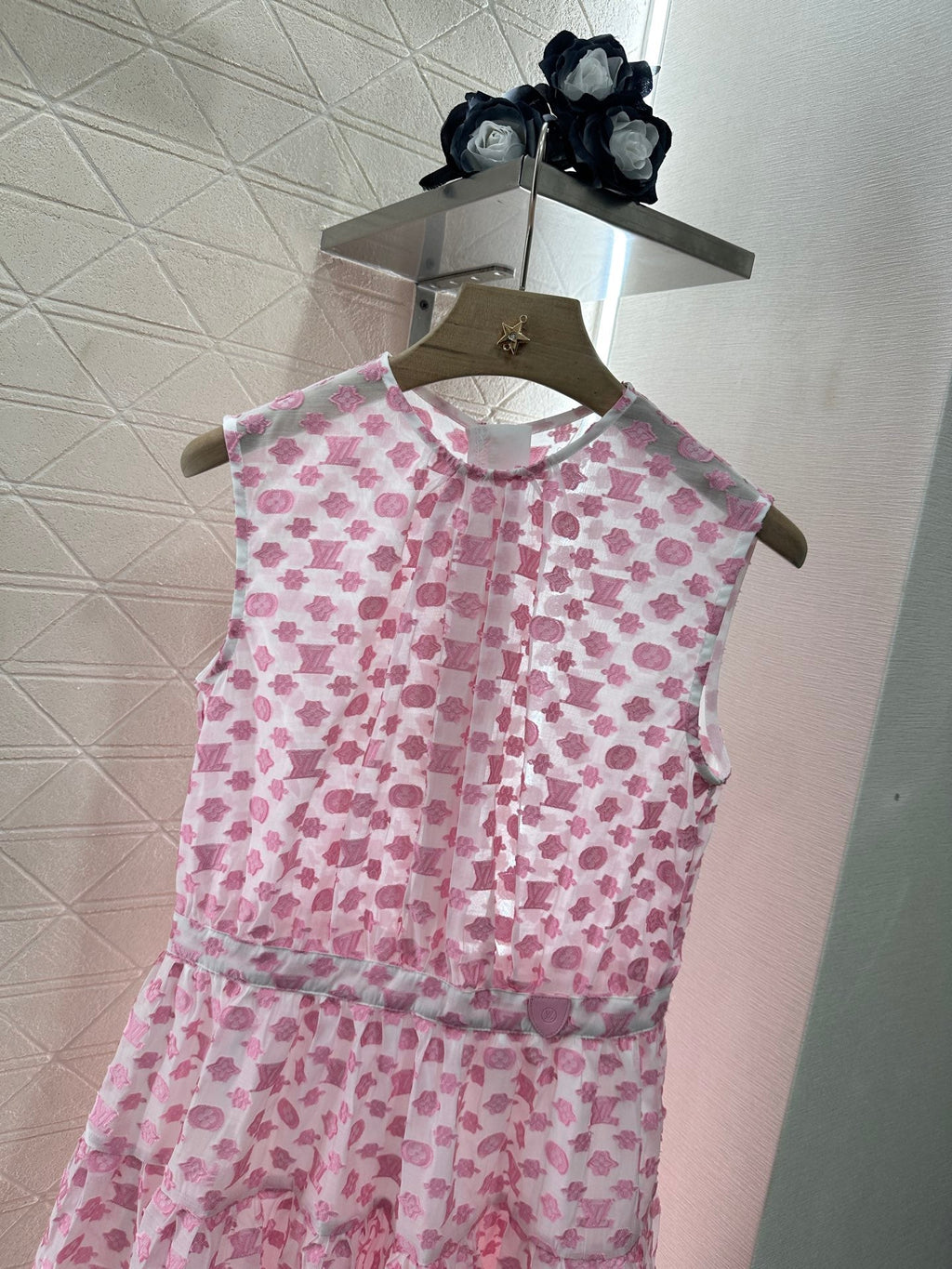 LV 25S SLEEVELESS JACQUARD DRESS 265595