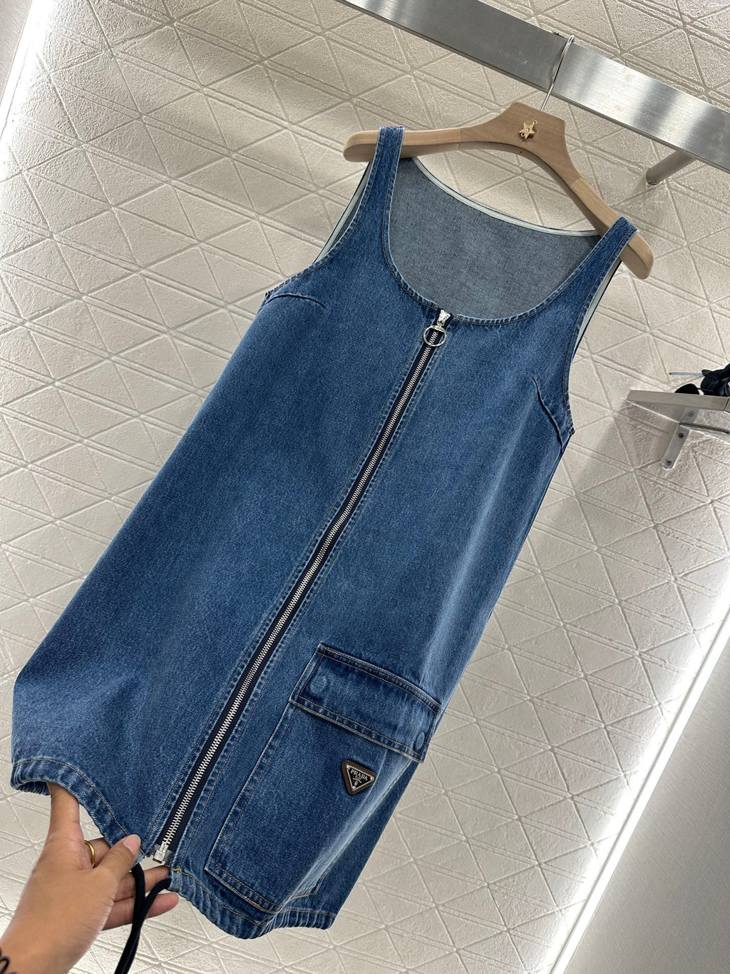 PRADA DENIM POCKET BLAZER DRESS 276614