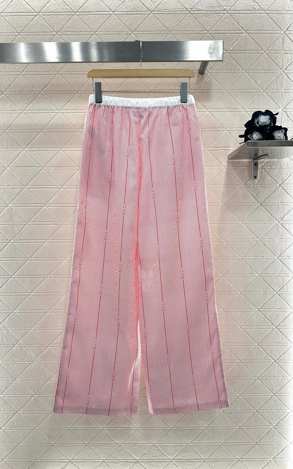 GUCCI STRIPED WIDE-LEG PANTS 276518