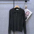 MIUMIU LONG-SLEEVE KNIT POLO 319