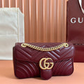 MARMONT MEDIUM SHOUDER BAG 26 IN ROSSO ANCORA RED CALFSKIN