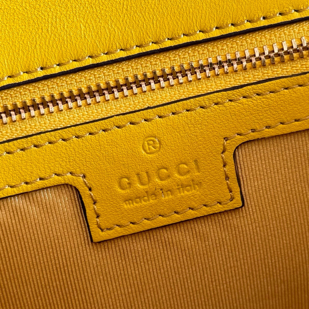 GUCCI 26S GG MARMONT BAG 26 IN YELLOW LAMBSKIN