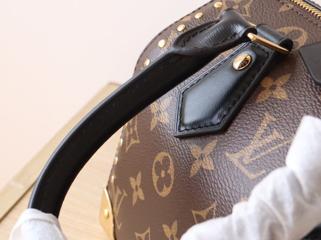 LV 26S SPEEDY TRUNK 20 IN BROWN AND BLACK MONOGRAM CANVAS