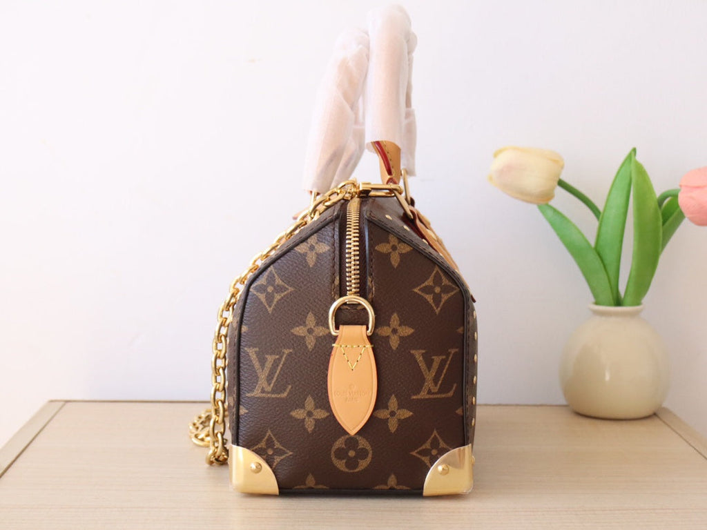 LV 26S SPEEDY TRUNK 20 IN BROWN MONOGRAM CANVAS