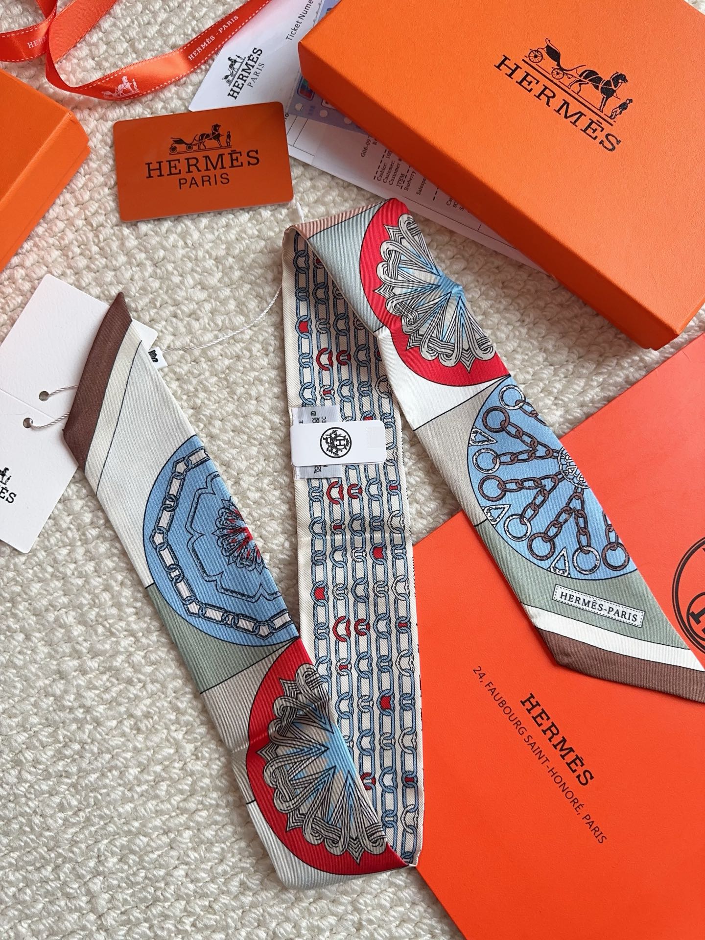 HERMES 26S SCARF 86 IN SILK 309605