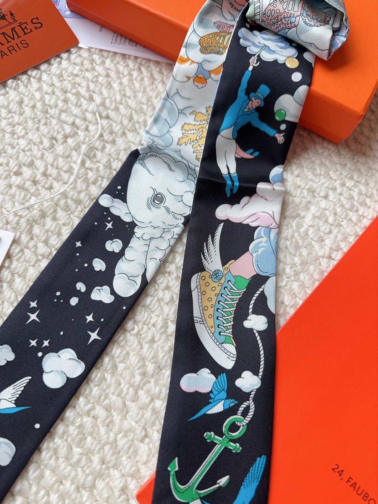 HERMES 26S SCARF 86 IN SILK 309630