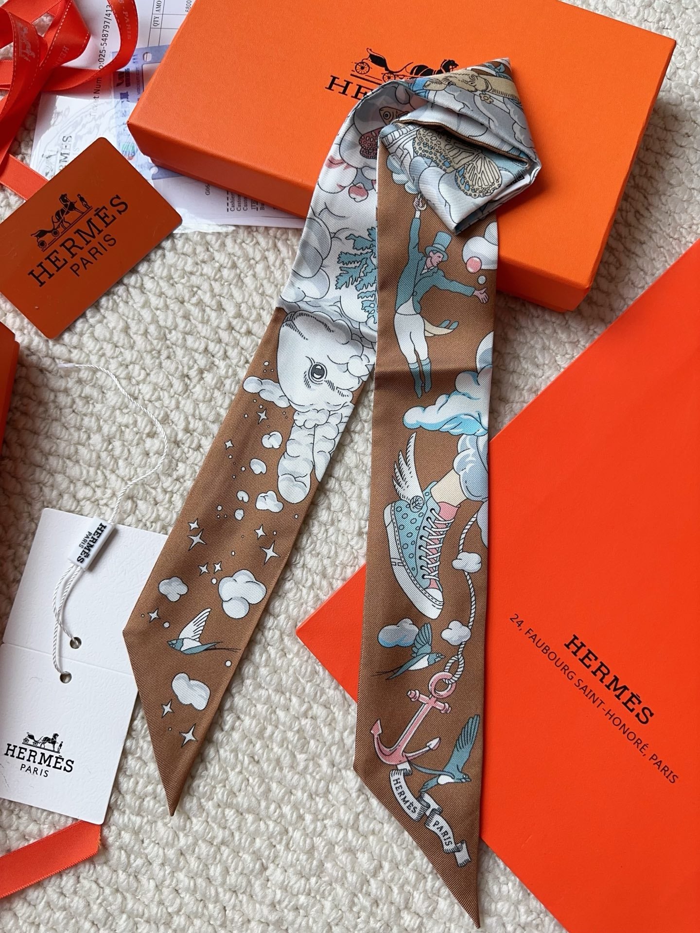 HERMES 26S SCARF 86 IN SILK 309631