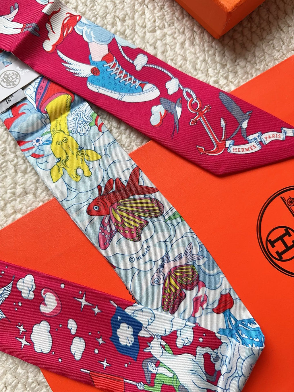 HERMES 26S SCARF 86 IN SILK 309634