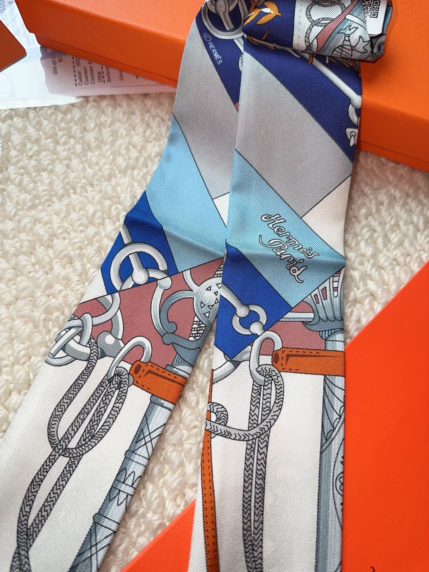 HERMES 26S SCARF 86 IN SILK 309644